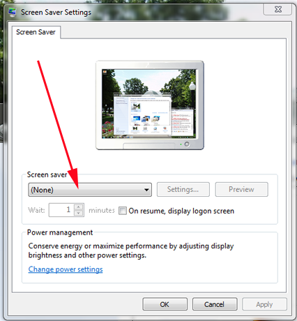 Configuración del salvapantallas de Windows