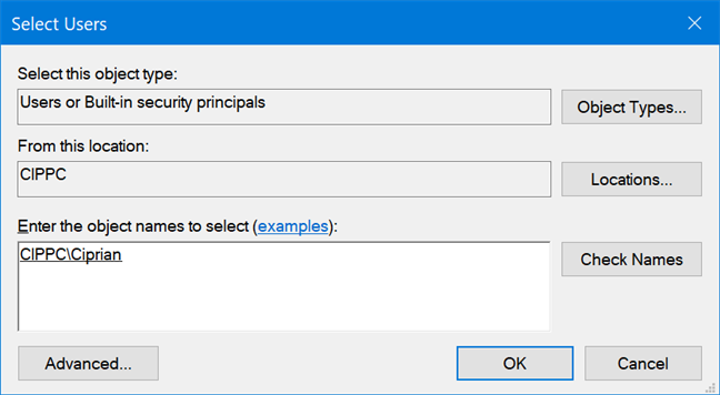 Comprobando que la cuenta de usuario existe en Windows