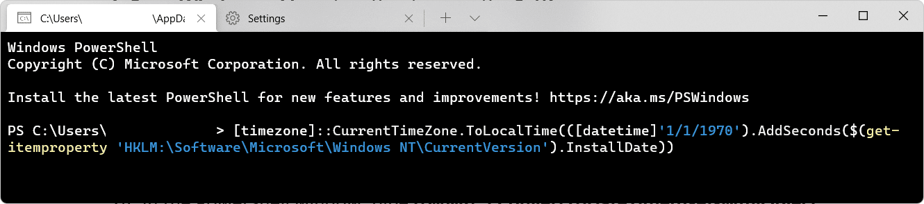 escriba el siguiente comando para convertir la zona horaria actual a la hora local en Windows PowerShell Windows 11