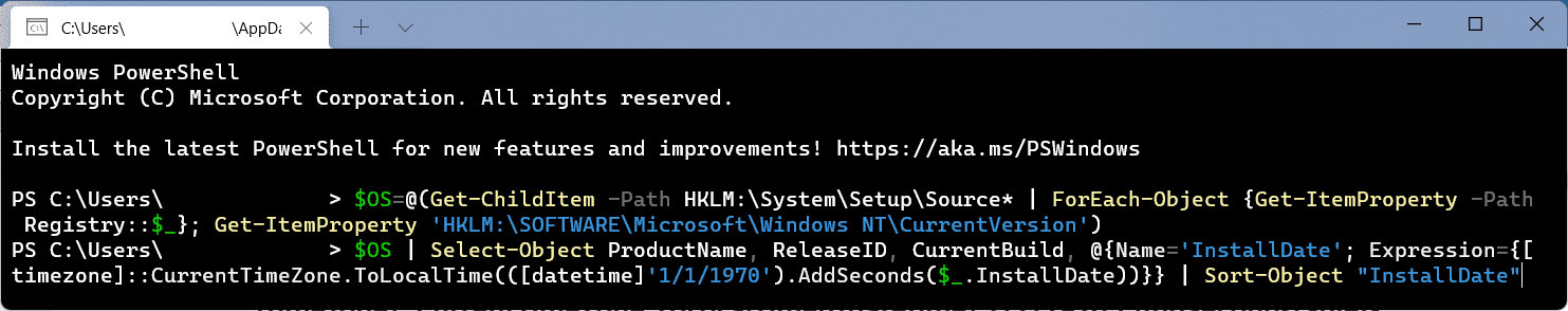 escriba los siguientes comandos para mostrar la fecha y la hora en Windows PowerShell Windows 11
