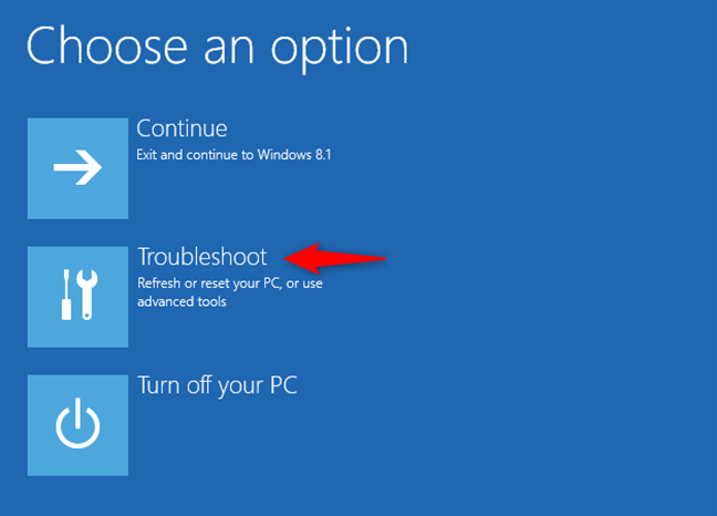 Solución de problemas de Windows 8.1