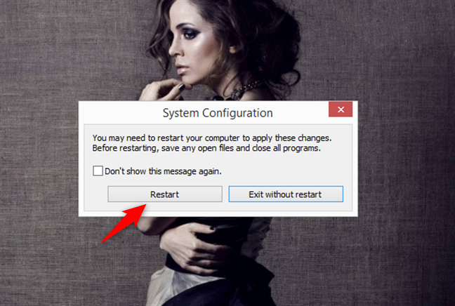 Aviso de configuración del sistema