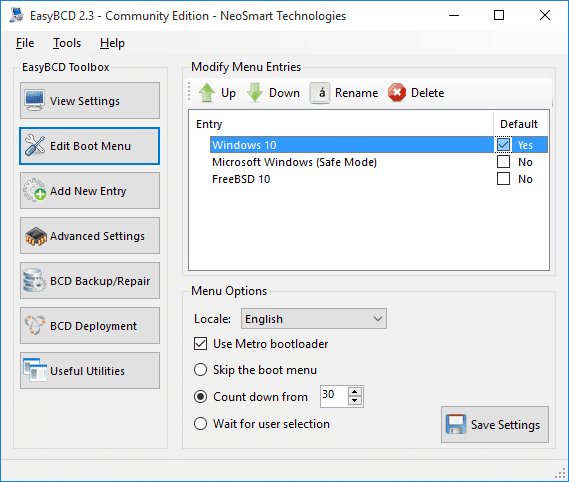 Editar menú de arranque