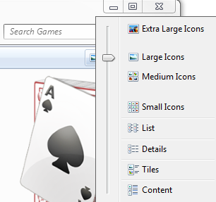 Carpeta de juegos en Windows 7