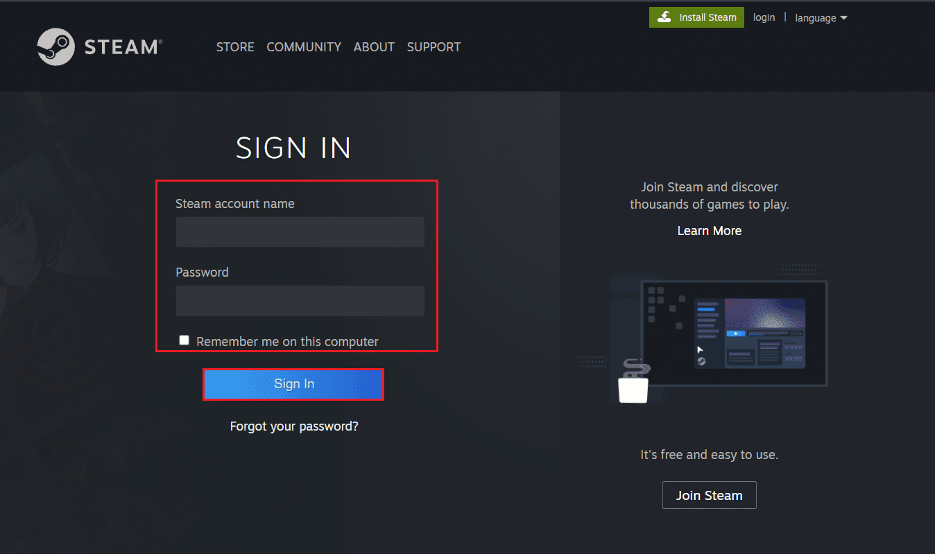 Iniciar sesión en Steam desde el navegador