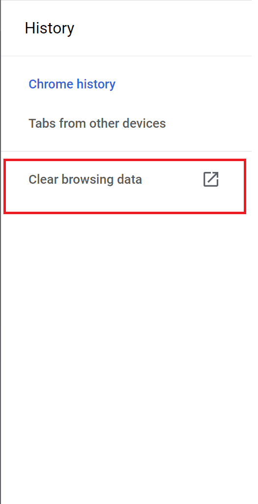 Haga clic en Borrar todos los datos de navegación