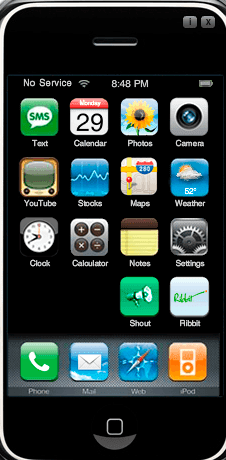 Emulador de iPhone de aire
