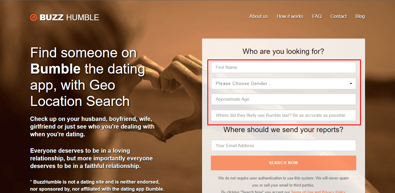 Ingrese detalles como Nombre, Sexo, Edad y última fecha activa.  También es necesario que introduzca una dirección de correo electrónico. 