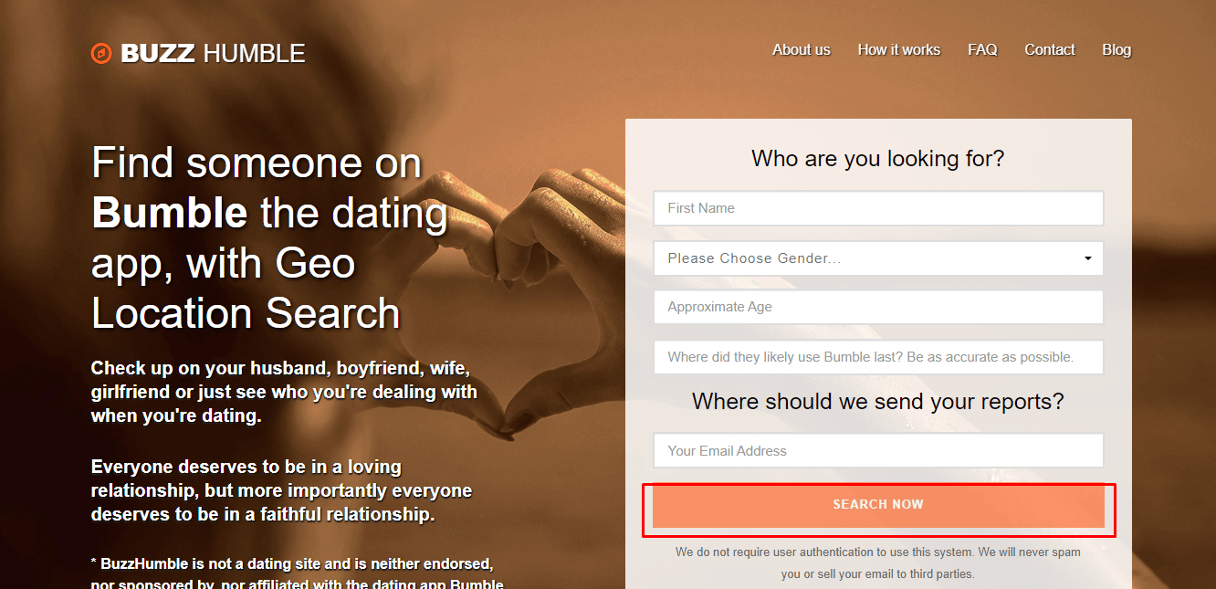 Ahora haga clic en Buscar ahora |  ¿Bumble muestra perfiles inactivos?