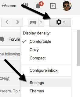 configuración de gmail