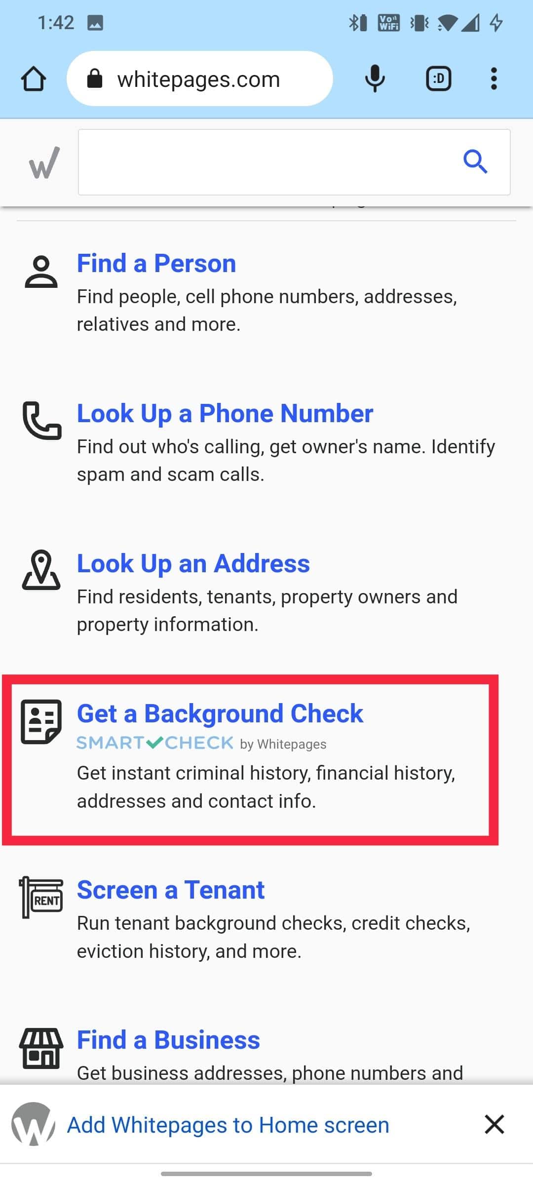 Sitio web de páginas blancas |  Cómo darse de baja de las páginas blancas