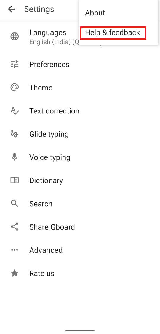Pulse en 'Ayuda y comentarios' para continuar.