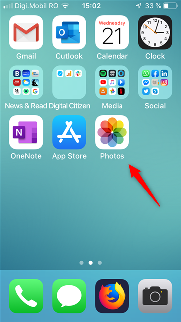 Aplicación de fotos para iOS