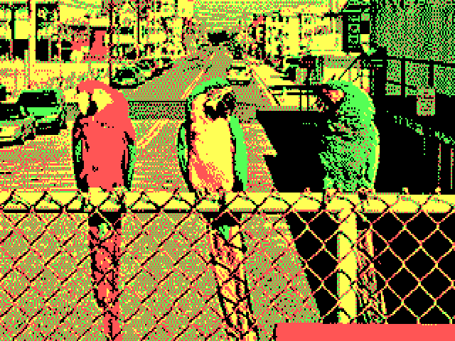 Cómo se veía una imagen renderizada en una pantalla CGA