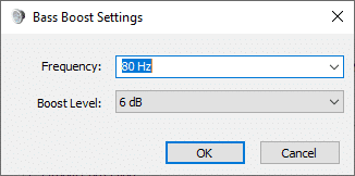 Finalmente, puede ajustar la configuración de las funciones de mejora deseadas y, por lo tanto, ahora se potenciarán los graves de los auriculares y altavoces en Windows 10.