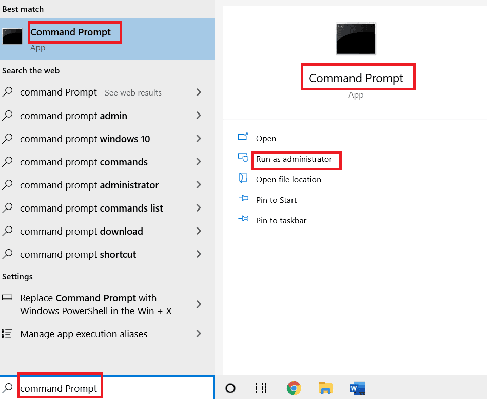 Abra el símbolo del sistema como administrador.  Corrija el código de error de actualización de VMware Tools 21001 en Windows 10