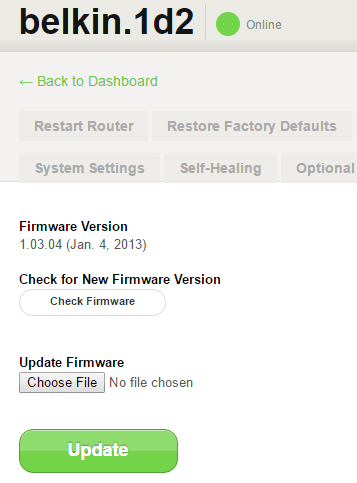 actualizar el firmware del enrutador