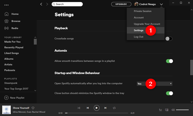 Abra Spotify automáticamente después de iniciar sesión en la computadora