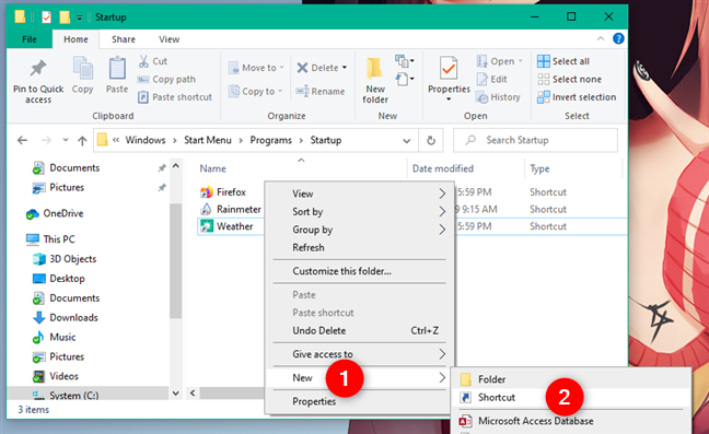 Crear un acceso directo a una aplicación en shell:startup hace que se ejecute al iniciar Windows 10