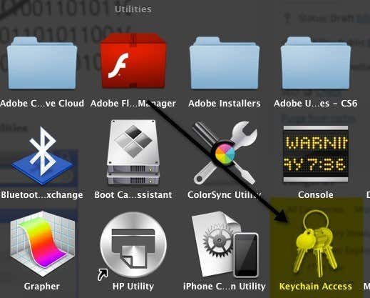 aplicación de acceso al llavero