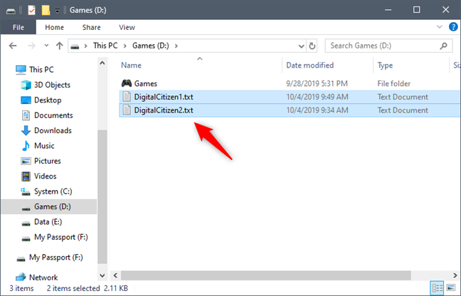 Los dos archivos que queríamos comparar por contenido
