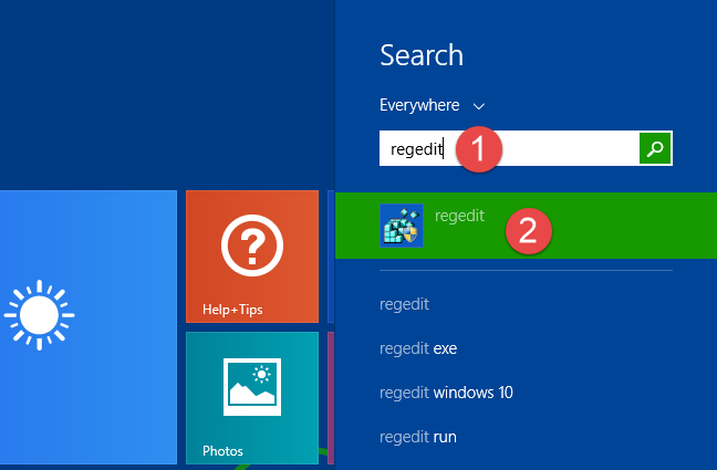 Windows, Editor del Registro, Regedit