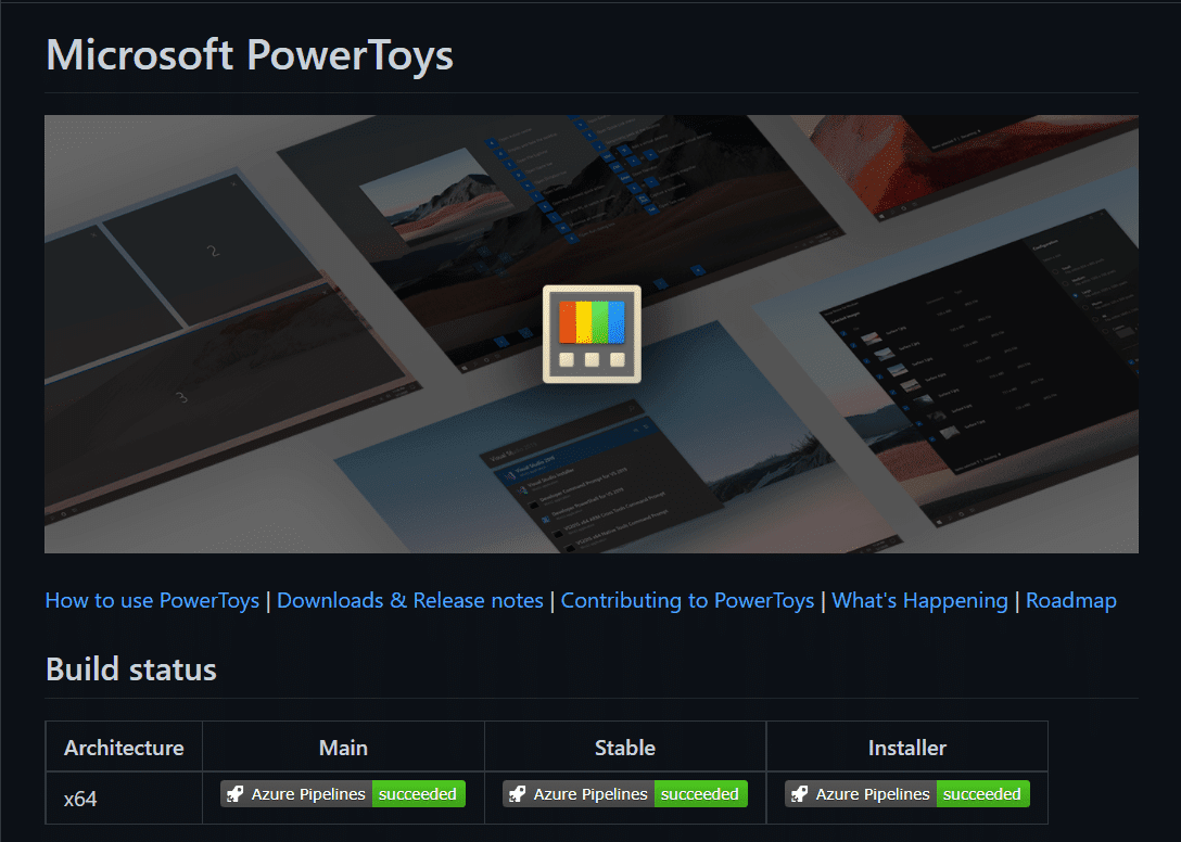 Página de GitHub para PowerToys. ¿Cómo actualizo la aplicación Microsoft PowerToys en Windows 11?