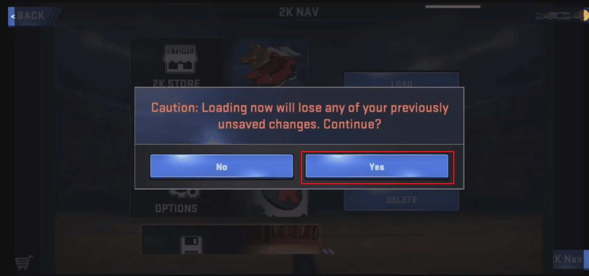 Toque Sí para continuar