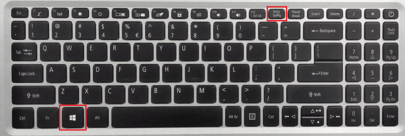 PrtSc + atajo de tecla de Windows para capturar toda la pantalla