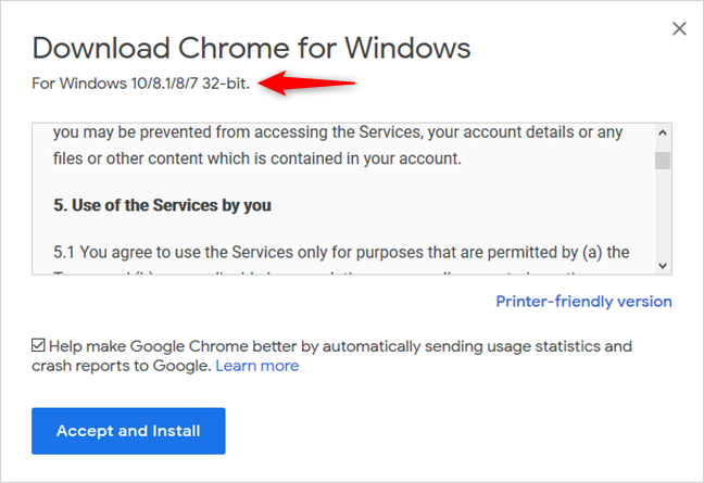 Google Chrome para sistemas Windows de 32 bits