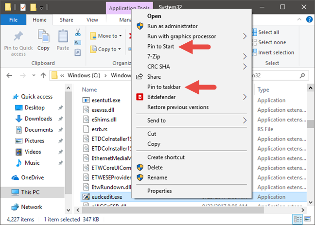 Editor de personajes privados, Windows