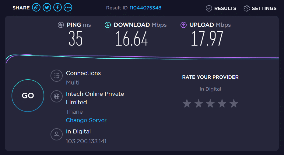 compruebe y anote la velocidad cada vez que modifique la configuración del sistema.  como aumentar la velocidad de internet wifi
