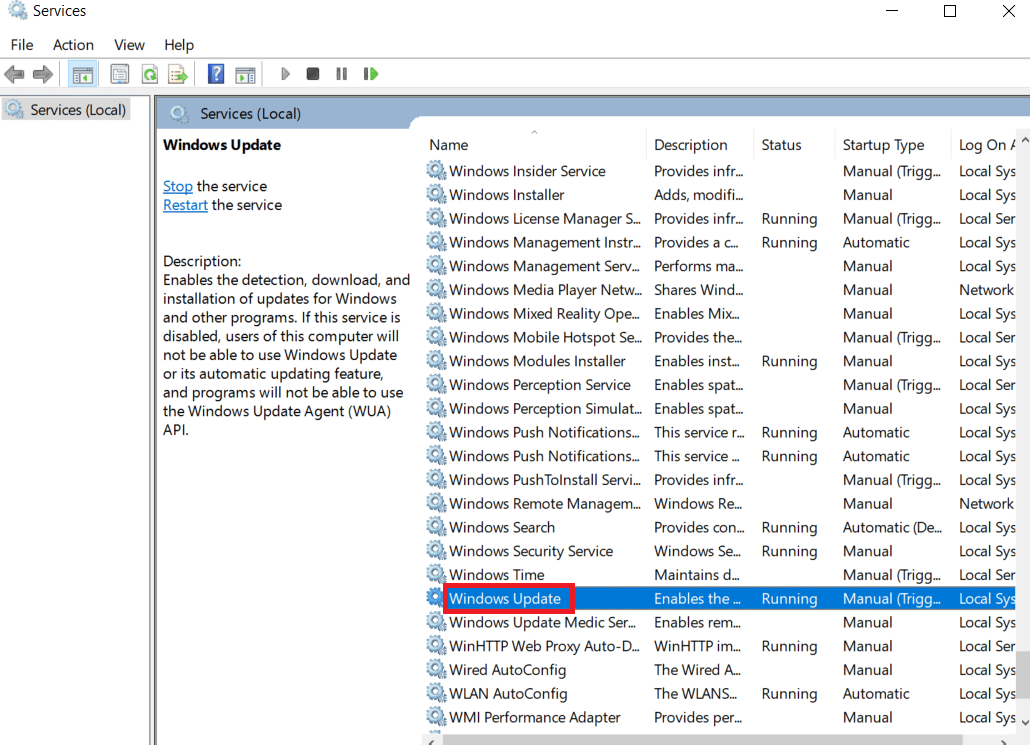 Servicio de actualización de Windows