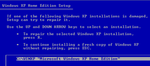 Reparación de instalación