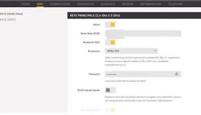 Contraseña del módem Fastweb Contraseña web rápida
