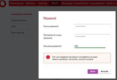 Contraseña del módem de Vodafone Contraseña Vodafone