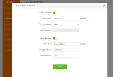 Configuración de módem Tenda Cortina de módem