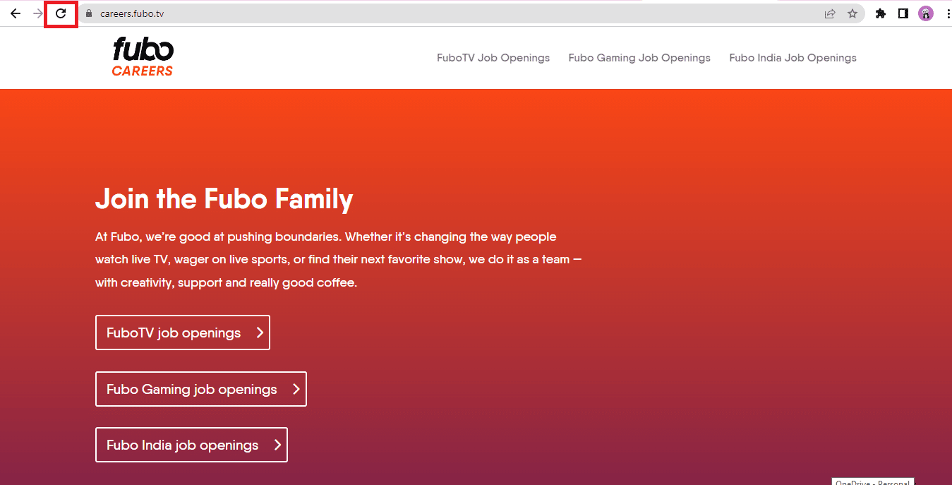 Haga clic en el icono de recarga 