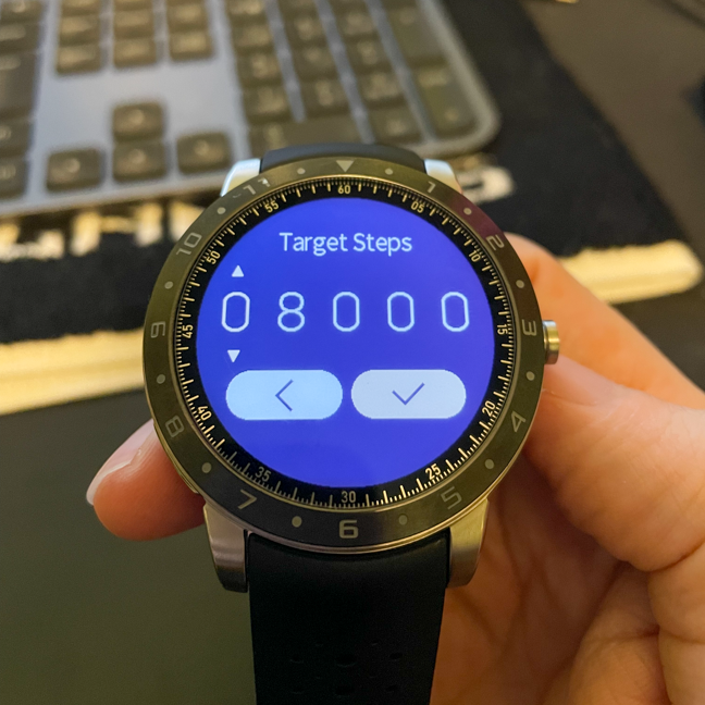 Puede establecer su objetivo directamente en el reloj inteligente