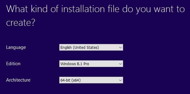 creación de medios de windows 8