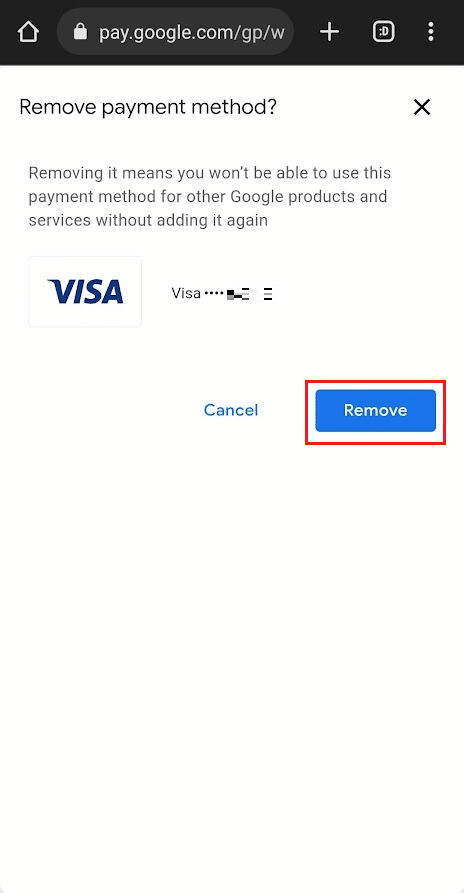 Toca Eliminar de nuevo para confirmar la acción.