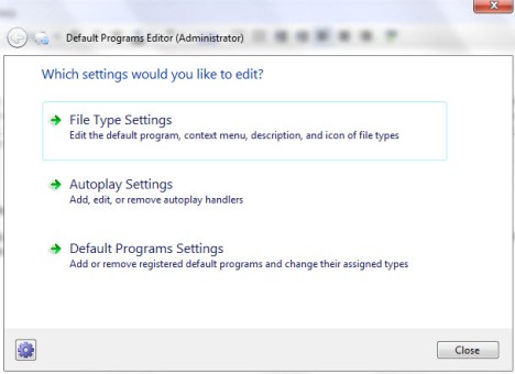 Editor de programas predeterminado