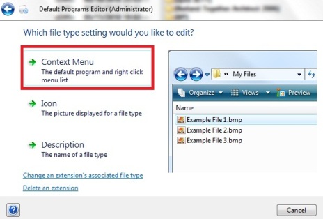 Editor de programas predeterminado
