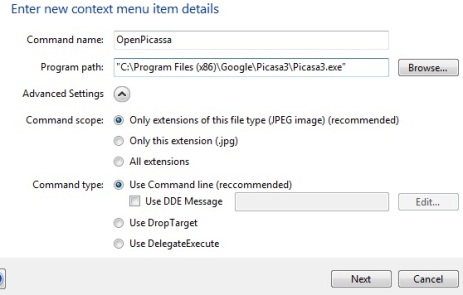 Editor de programas predeterminado