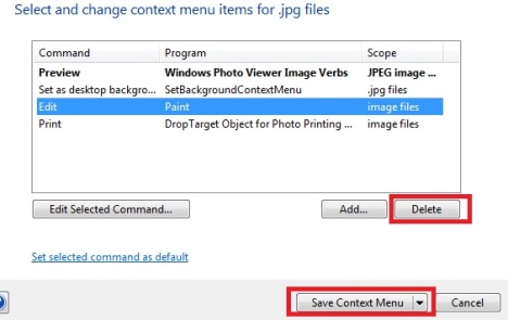 Editor de programas predeterminado