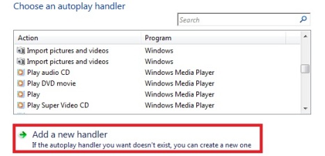Editor de programas predeterminado