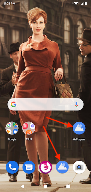 Barra de favoritos y accesos directos de la pantalla de inicio para la aplicación que elegimos desinstalar