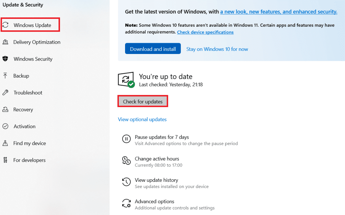 Haga clic en el botón Buscar actualizaciones. Cómo arreglar Steam que no se abre en Windows 10