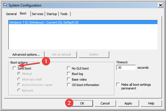 Configure el arranque normal en la herramienta de configuración del sistema