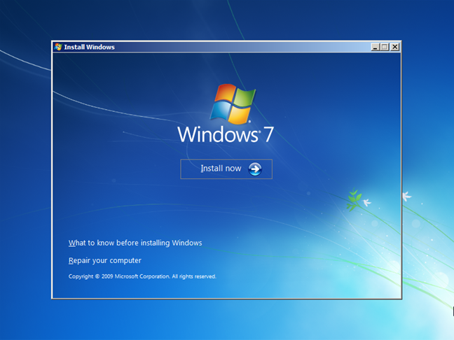La instalación de Windows 7